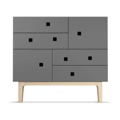 Commodes & Caissons De Rangement<Zweed Commode Peep B1, slate grey, chêne pigmenté blanc