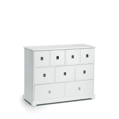 Commodes & Caissons De Rangement<Mavis Commode Smögen, Blanc, 9 tiroirs, chrome