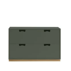 Commodes & Caissons De Rangement<Asplund Commode Snö A2, green khaki, support en chêne