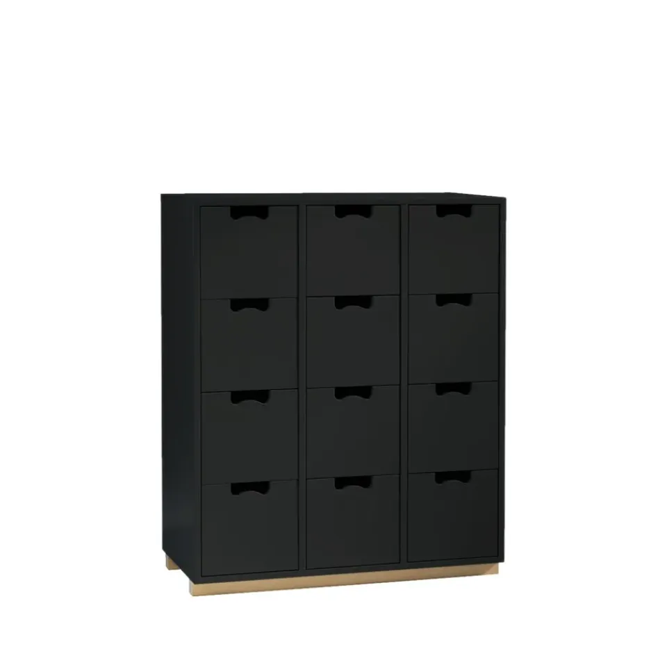 Commodes & Caissons De Rangement<Asplund Commode Snö B, char grey, support en bouleau