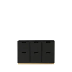 Commodes & Caissons De Rangement<Asplund Commode Snö B2, char grey, support en bouleau