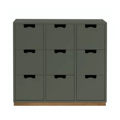 Commodes & Caissons De Rangement<Asplund Commode Snö B3, green khaki, support en chêne