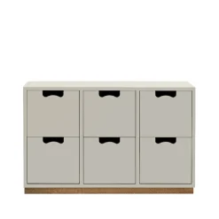 Commodes & Caissons De Rangement<Asplund Commode Snö B2, light grey, support en chêne