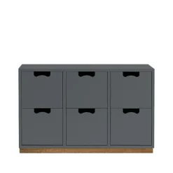 Commodes & Caissons De Rangement<Asplund Commode Snö B2, storm grey, support en chêne
