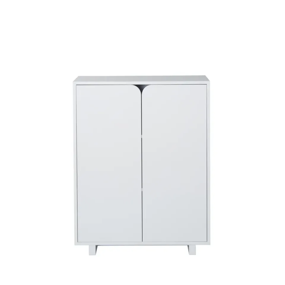 Vitrines & Présentoirs<1898 Commode Vidja, laqué blanc, bas, portes pleines