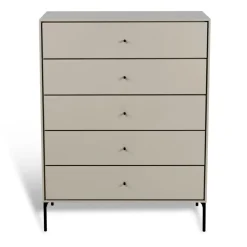 Commodes & Caissons De Rangement<Mavis Commode Volt 5 tiroirs beige, Détails en noir