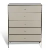 Commodes & Caissons De Rangement<Mavis Commode Volt 5 tiroirs beige, Détails en acier inoxydable