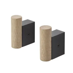 Crochets & Portemanteaux Muraux<Muuto Crochet Attach Lot de 2, Oak-black