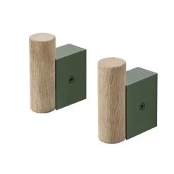 Crochets & Portemanteaux Muraux<Muuto Crochet Attach Lot de 2, Oak-dark green