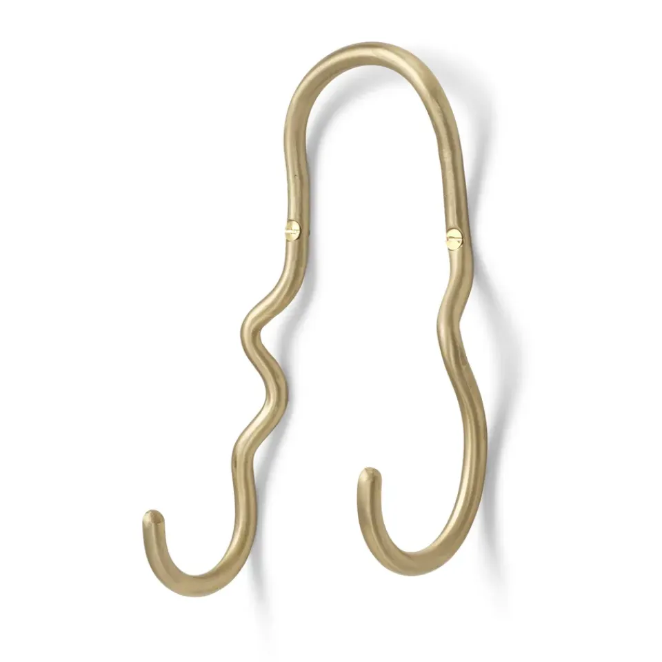 Crochets & Portemanteaux Muraux<Ferm Living Crochet Curvature double, Laiton