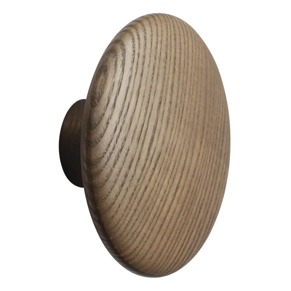 Crochets & Portemanteaux Muraux<Muuto Crochet Dots wood dark stained brown, Ø13 cm