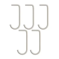 Crochets & Portemanteaux Muraux<String Crochet en J lot de 5, Beige