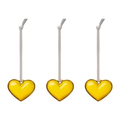 Décorations De Pâques<Iittala Cœur en verre , Jaune, 5 cm, lot de 3