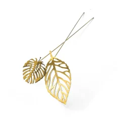 Accessoires Décoratifs<KLONG Décoration Brass Leaves, lot de 2, Wood