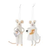 Décorations De Noël<Bloomingville Décoration de Noël souris Peo 2 pièces, Blanc