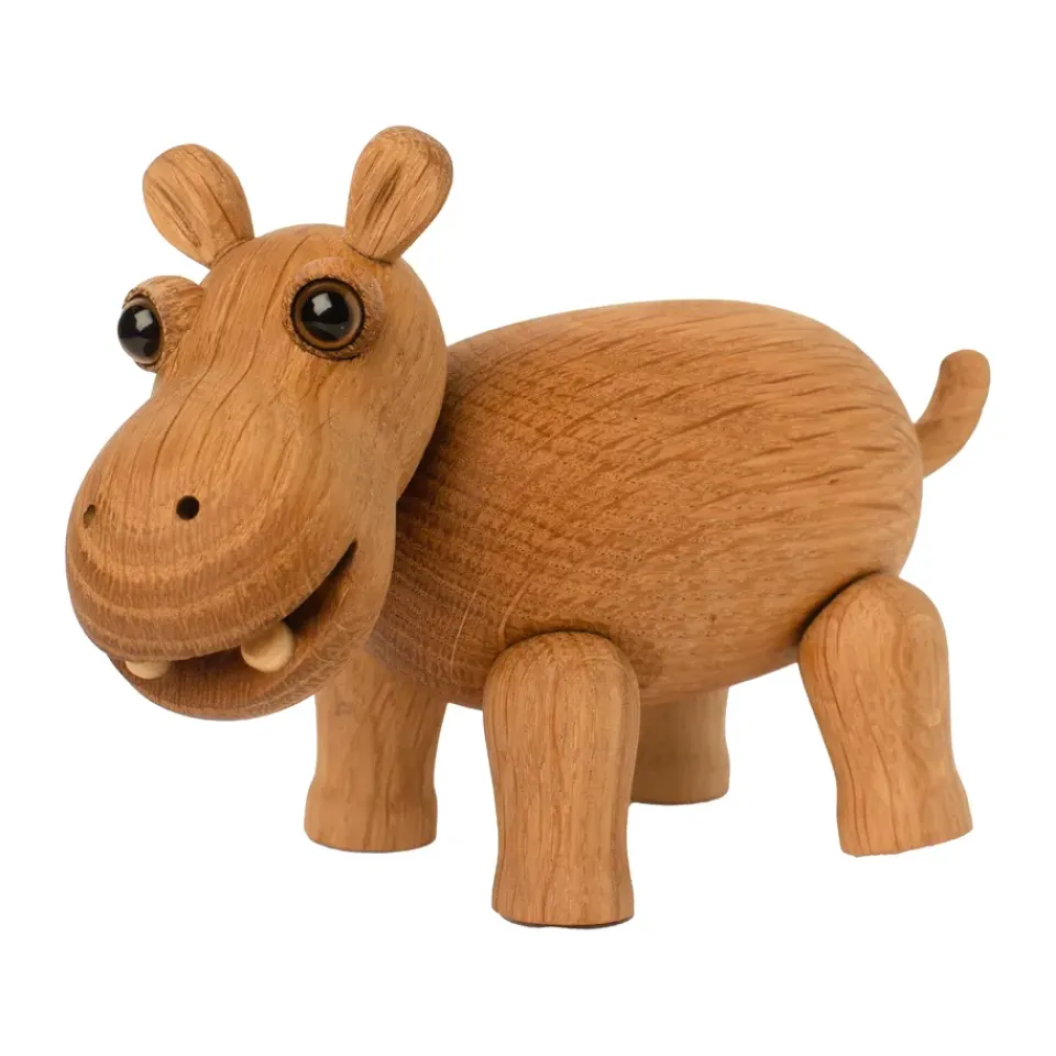 Figurines En Bois<Spring Copenhagen Décoration hippopotame Flora, Chêne-érable