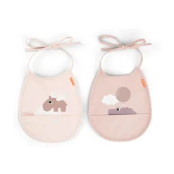 Accessoires Pour Chambre D'Enfants|Accessoires Pour Chambre D'Enfants<Done by deer Ensemble de petits bavoirs Happy Clouds Tiny, lot de 2, Poudre
