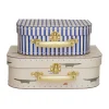 Accessoires Pour Chambre D'Enfants|Accessoires Pour Chambre D'Enfants<OYOY Ensemble valises Mini crocodile & stripes, Beige