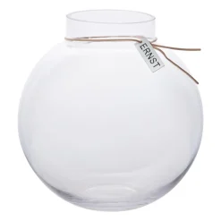 Vases<ERNST vase en verre H 22 cm Ø 21 cm, transparent