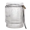 Vases<ERNST Vase en verre rainuré transparent, Ø12,7 cm