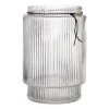 Vases<ERNST Vase en verre rainuré transparent, Ø19,5 cm x h28 cm