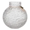 Vases<ERNST Vase en verre structuré transparent, Ø21 cm