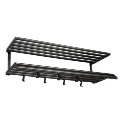 Patères & Étagères<Essem Design Etagère à chapeaux Tamburin 100cm, Chêne peint noir-noir