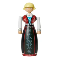 Figurines En Bois<Kay Bojesen Denmark Femme en habits traditionnels norvégiens de Kay Bojesen, Noir-rouge-blanc