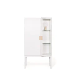 Vitrines & Présentoirs<Asplund Frame Semi Vitrine, white, cuir natural