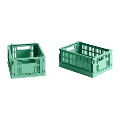 Paniers De Rangement<HAY Colour Crate Mini 13x17 cm, lot de 2, Dark mint