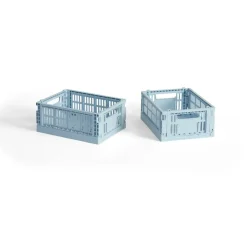 Paniers De Rangement<HAY Colour Crate Mini 13x17 cm, lot de 2, Soft blue