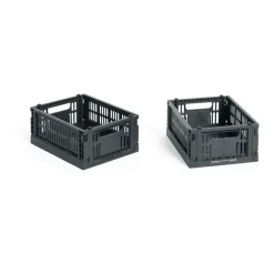 Paniers De Rangement<HAY Colour Crate Mini 13x17 cm, lot de 2, Charcoal