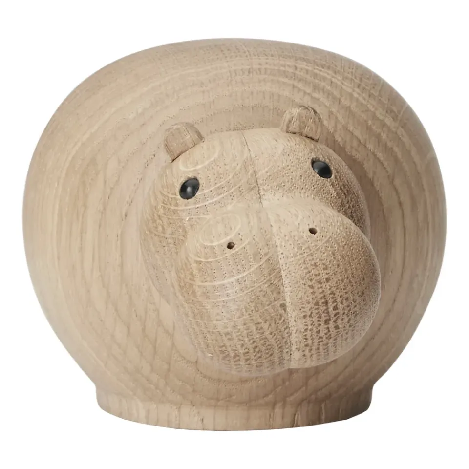 Figurines En Bois<Woud Hippopotame en bois Hibo, Small