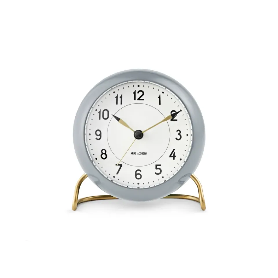 Horloges De Table<Arne Jacobsen Clocks Horloge de table AJ Station 12 cm, gris-blanc