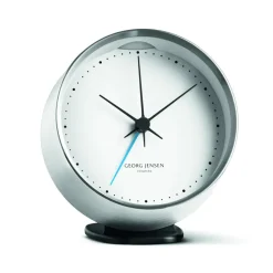 Horloges De Table<Georg Jensen Horloge de table Koppel Ø 10 cm, blanc-acier inoxydable