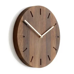 Horloges Murales<Applicata Horloge murale Watch Out en chêne, chêne fumé-laiton