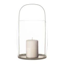 Photophores<ERNST Lanterne à bougie Ø16x30 cm, Beige
