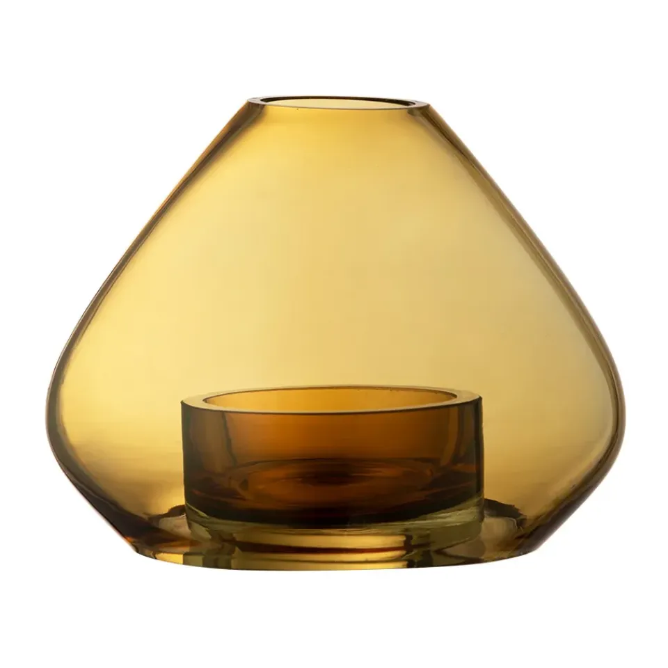 Photophores<AYTM Lanterne-Vase Uno 12 cm, Ambre