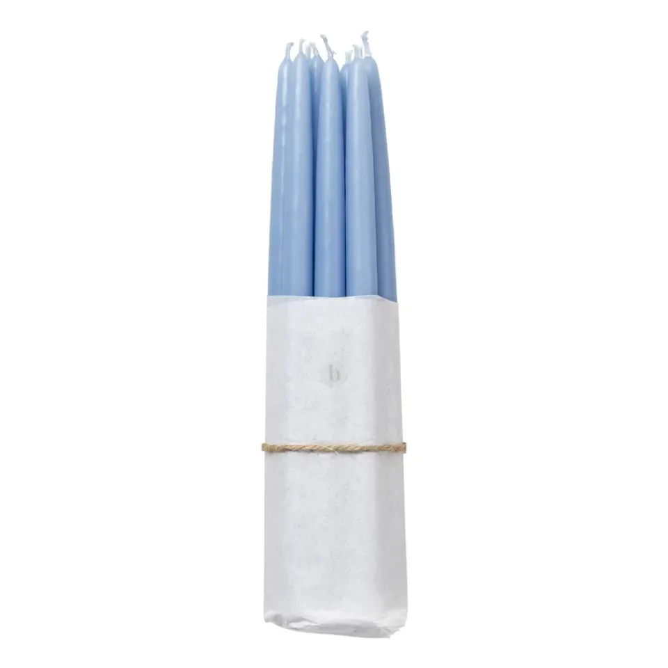 Bougies<Broste Copenhagen Lot de 10 bougies anciennes trempées , Plein air bleu clair