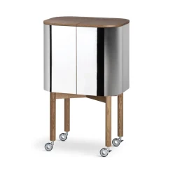 Vitrines & Présentoirs<Northern Meuble-bar Loud sur roues, chêne fumé