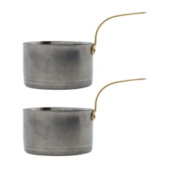 Cache-Pots<Nicolas Vahé Mini-casserole Presentation Ø10 cm lot de 2, Finition argentée