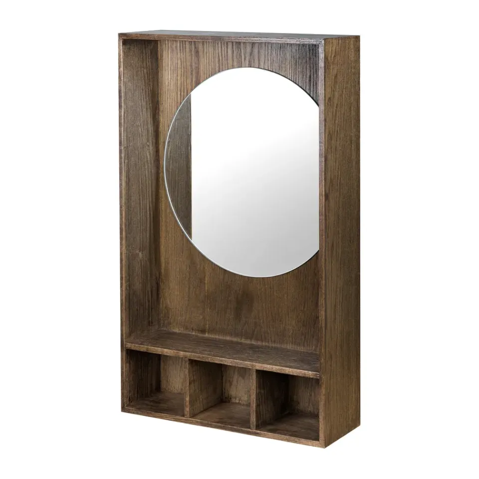 Miroirs Muraux<Mette Ditmer Miroir avec étagère Show-me small, Dark oiled