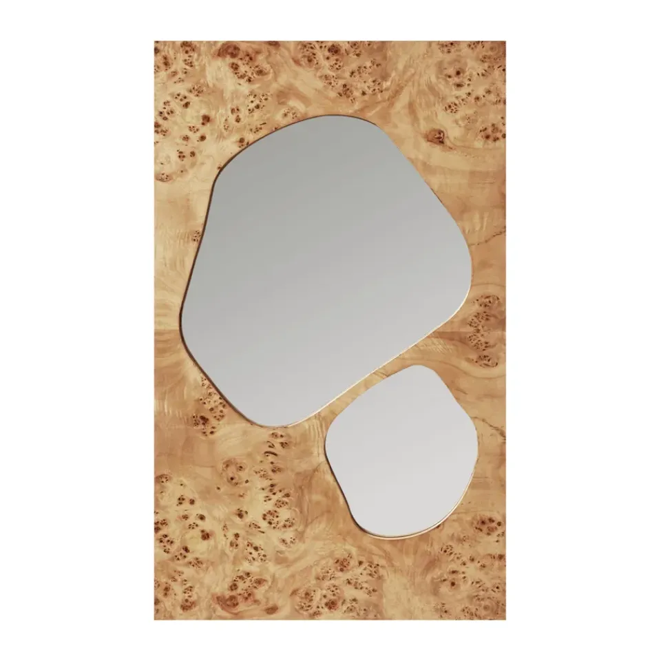 Miroirs Muraux<Ferm Living Miroir Folia, Natural burl, 82 cm