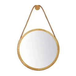 Miroirs Muraux<FDB Møbler Miroir mural I3 Mossø, Oak nature lacquered Ø40 cm