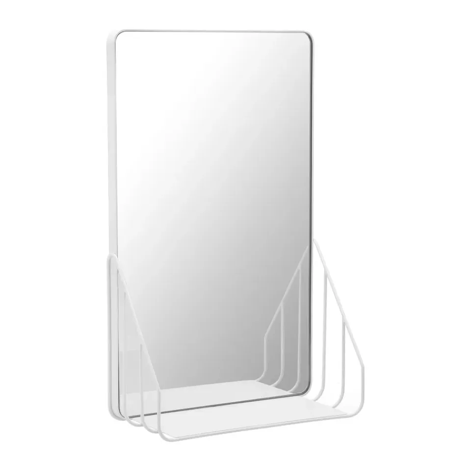 Miroirs Muraux<Scandi Living Miroir Nod avec étagère 30x50 cm, White