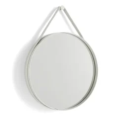 Miroirs Ronds|Miroirs Muraux<HAY Miroir Strap Mirror, Light grey