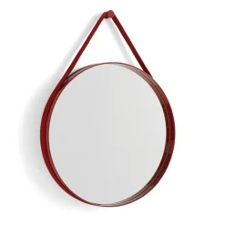 Miroirs Ronds|Miroirs Muraux<HAY Miroir Strap Mirror, Red