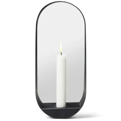 Miroirs Muraux<Gejst Miroir/Bougeoir Glim oval 12x28 cm, Noir