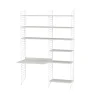 Étagères & Systèmes De Rayonnage<String Montant d'étagère , blanc, 200x30 cm, lot de 2
