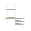 Rangements Pour Les Chambres D'Enfants<String Montant d'étagère , blanc, 200x30 cm, lot de 2